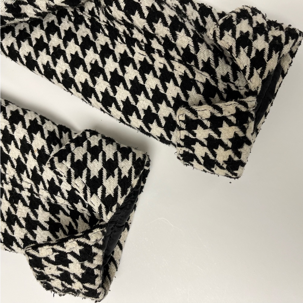 JouJou Fashion Houndstooth mid-length Peacoat (Pea Coat) - Picture 9 of 12
